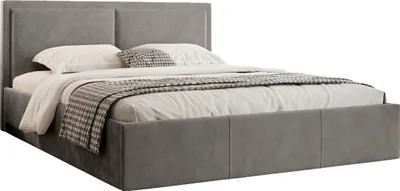 Produktbild von FEDVE Polsterbett Doppelbett Osterne II Schlafzimmer Bett Bettkasten 160x200 cm Dunkelgrau (Riviera 95)