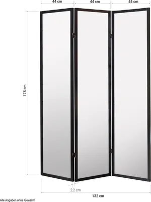 Produktbild von Homestyle4u Paravent Raumteiler 3 teilig Indoor Holz Natur Reispapier Weiß Höhe 175 cm
