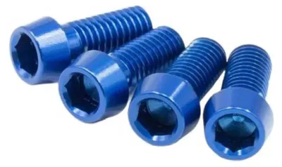 Produktbild von Jrc Components Flaschenhalter Schrauben 4 Einheiten Blau  Blau One Size