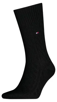 Obrázok produktu pre Pánske ponožky s pleteným vzorom – čierne – veľkosť 39–42