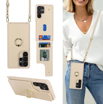 Produktbild von Handyhülle mit Kartenfächern und Ringständer