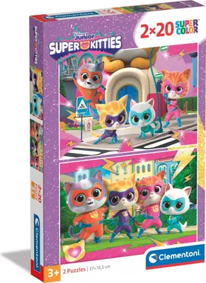 Produktbild von Clementoni Puzzle 2x20el Super Kitties. Disney Junior 24811