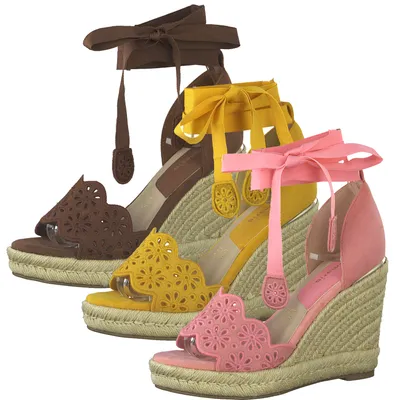 Produktbild von Tamaris Damen Sandalen Sandaletten Keilabsatz Plateau 1-28393-26, Größe:41 EU, Farbe:Braun