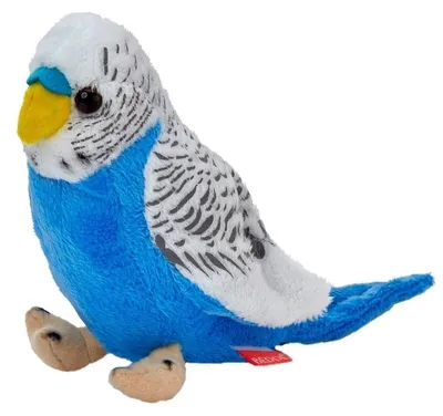 Immagine prodotto di Pappagallo ondulato bianco e blu 13 cm