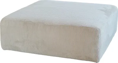 Produktbild von KAWOLA Hocker WIOLO SOFT Sitzelement für Modulsofa Cord hellgrau