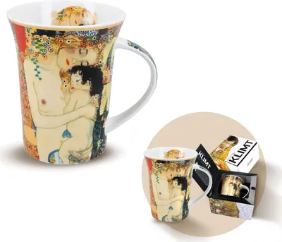 Productafbeelding van Carmani - Gustav Klimt, "Moederschap"-mok - Cadeau-idee - Mokken en bekers - Vintage decoratie - Wit