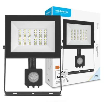 Obrázok produktu pre Modee LED svietidlo na stenu 30W 6000K 2400 lumenov so senzorom