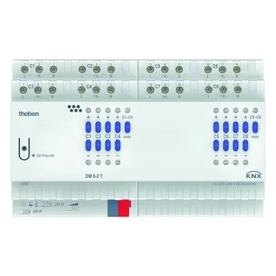Obrázek produktu pro KNX stmívací aktor 8násobný, 8x200VA DM 8-2 T KNX