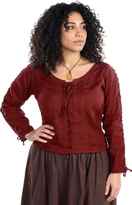 Produktbild von Bauersfrau Schnürbluse rot Größe: S