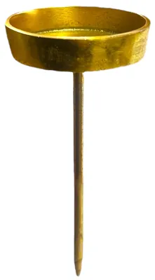 Produktbild von Aluminium Kerzenpick, Kerzenhalter, Kerzenteller. Ø 6,5cm Gold