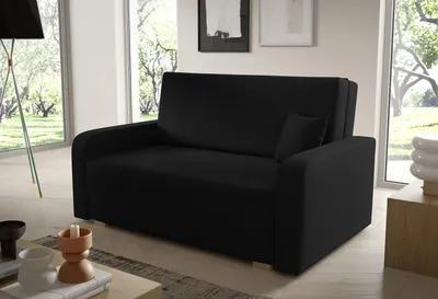 Produktbild von Sofa Juno III 155x85 cm 3-Sitzer, Schlafsofa mit Schlaffunktion und Bettkasten, Kissen  inklusive - Curio 99