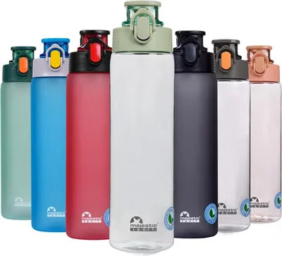 Imagen del producto de Botella de agua de Tritan, 750 ml, libre de BPA, resistente a golpes, ideal para actividades al aire libre