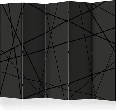 Zdjęcie produktu dla Parawan akustyczny Tła i desenie 225x172 cm 5-częściowy czarny