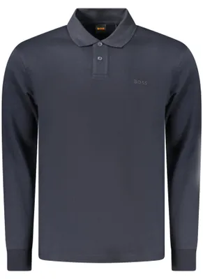 Produktbild von Boss orange Polo Langarm dunkelblau Baumwolle