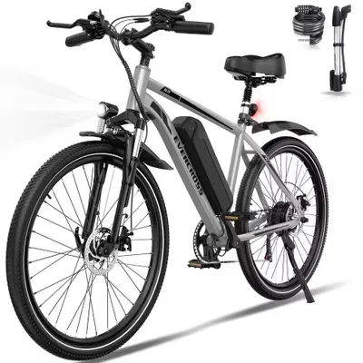 Produktbild von EVERCROSS EK15 E-Bike 28 Zoll Elektrofahrrad Trekking Pedelec 250W 36V Scheibenbremse 21 Gang Grau