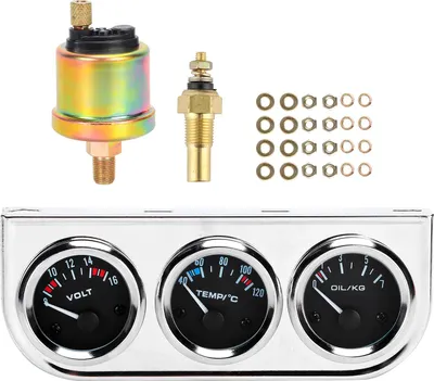 Obrázek produktu pro M10x1 52mm 3 v 1 Auto měřič teploty vody  Tlak oleje  Kombinovaný přístroj napětí pro automatické úpravy