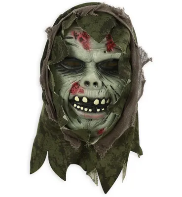 Produktbild von Horror Zombie Blut Grusel Halbmaske mit Tuch Halloween Karneval Cosplay