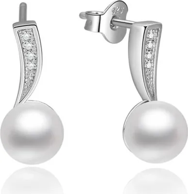 Immagine prodotto di Orecchini in argento con perle autentiche AGUP1188