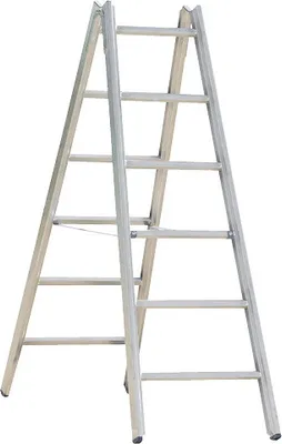 Produktbild von Alu-Sprossen Stehleiter Mod. 000 - Sprossenanzahl: 2 x 6, Länge: 1,78 m