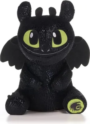 Produktbild von Play By Play Ohnezahn Drache Drachenzähmen Leicht Gemacht Plüschtier Schwarz  Schwarz One Size