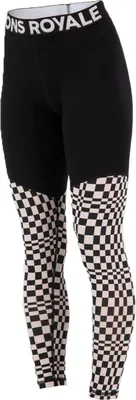Produktbild von Mons Royale Damen Jogginghose Cascade Merino Flex 200 Legging, Größe:L, Farben:checkers