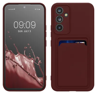 Produktbild von kwmobile Handyhülle für Samsung Galaxy A54 5G Hülle mit Kartenfach - TPU Case - Kabelloses Laden - Schutzhülle Cover in Tawny Red