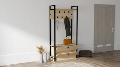 Produktbild von Skye Decor, Manolya, Hallenstand, Saphir, 100 % MELAMINBESCHICHTETE SPANPLATTEN, 90 x 33 x 180 cm