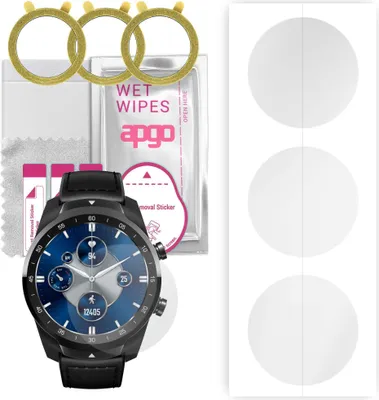 Produktbild von apgo 3 Stück Schutzfolie, klar, kompatibel mit Mobvoi TicWatch Pro S 2021 Smartwatch, Hydrogel Displayschutzfolie mit Positionierhilfe, Displayfolie, robust und kratzfest