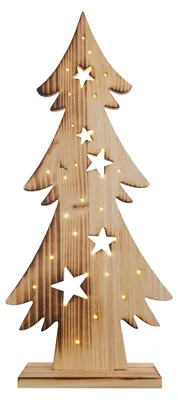 Produktbild von LED Weihnachtsbaum, Holz Kiefer, IP44, H 80 cm