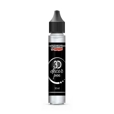 Zdjęcie produktu dla Długopis dekoracyjny PENTART 3D, przezroczysty, 30 ml, krystaliczny
