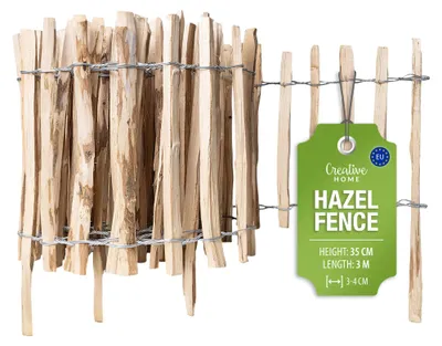 Productafbeelding van Creative Home houten schutting 35cm hoog en 3m lang, lamelafstand 3-4 cm