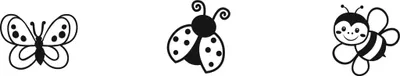 Productafbeelding van Heyda 204888656 Stempelset "Bij, kever en vlinder"