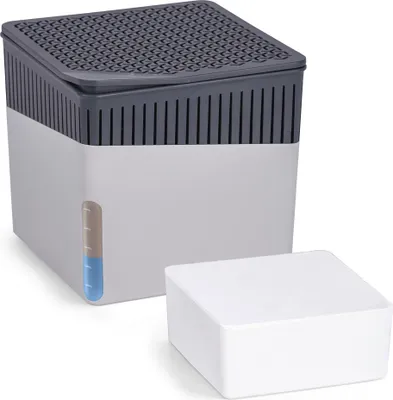 Immagine prodotto di WENKO Deumidificatore per ambienti Cube Grey 1000 g di cloruro di calcio Ricaricabile senza elettricità