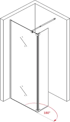 Produktbild von Seitenelement Spritzschutz Echtglas NT106 - Zubehör Walk-In Dusche - 10 mm - Glas wählbar, Glasart:Graues Glas