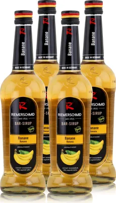 Produktbild von Riemerschmid Bar-Sirup Banane 0,7L - Cocktails Milchshakes (4er Pack)