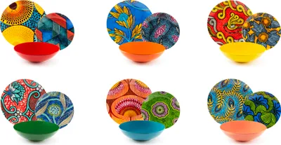 Produktbild von Excelsa Geschirrset 18-Teiliges Ghana Porzellan Und Stoneware Bunt