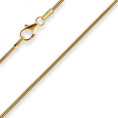 Produktbild von 1,2mm Schlangenkette Goldkette Collier Halskette aus 333 Gold Gelbgold 55cm