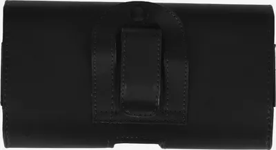 Image de Étui ceinture pour smartphone taille XXL avec doublure douce au toucher - Noir