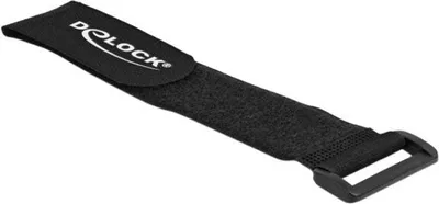 Produktbild von Delock Klett-Kabelbinder mit Schlaufe L 280 x B 38 mm schwarz 3 Stück