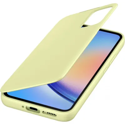 Obrázek produktu pro Smart View Wallet Case (limette, Samsung Galaxy A34 5G) - Samsung EF-ZA346CGEGWW - (Smartphone Zubehör / Aufbewahrung / Schutz)