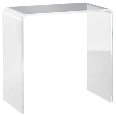 Produktbild von U-f?rmiger Couchtisch aus transparentem Acrylglas, glatte Kanten und abgerundete Ecken, 53,5 x 30,5 x 53,5 cm