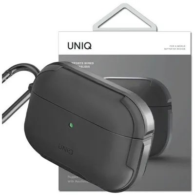 Zdjęcie produktu dla Etui Uniq Valencia Na Airpods Pro - Szare Grey Antimicrobial