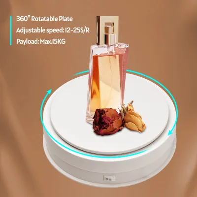 Produktbild von Rotierender Präsentationsständer, 8 Zoll, 15 kg Traglast, 360° drehbar, ferngesteuert, für Schmuck und kleine Produkte
