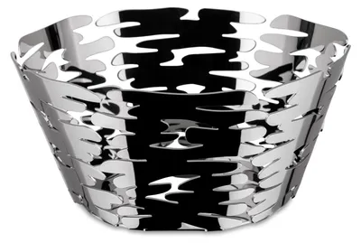 Design-Mandschale aus Edelstahl, 21 cm, durchbrochen