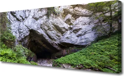 Produktbild von Tulup Leinwand-Bilder 125x50 Wandbild Canvas Kunstdruck Berghöhle Natur