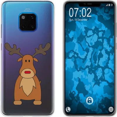 Produktbild von PhoneNatic Case kompatibel mit Huawei Mate 20 Pro Silikon-Hülle X Mas Weihnachten Rentier M3