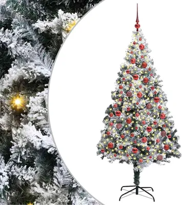 Immagine prodotto di vidaXL Albero di Natale artificiale con 300 LED con supporto bianco 180 cm