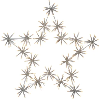 Produktbild von Star Trading Flower Star, Leichte Dekorationsfigur, Transparent, IP44, 200 Glühbirne(n), LED, 0,06 W