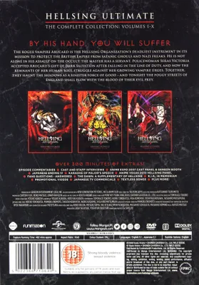 The back of a DVD collection box set for Hellsing Ultimate.