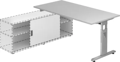 Zdjęcie produktu dla Stół biurko Anbauschreibtisch OSE16, wymiary 160 x 80 cm